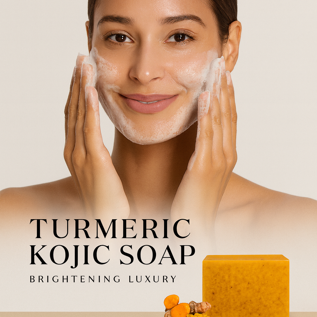 Kabila soap : Turmeric & Kojic Acid Handmade soap. Certified Organic .Non-toxic bar soap .